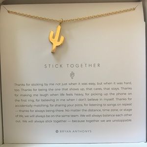 Cactus gold chain necklace - NEW